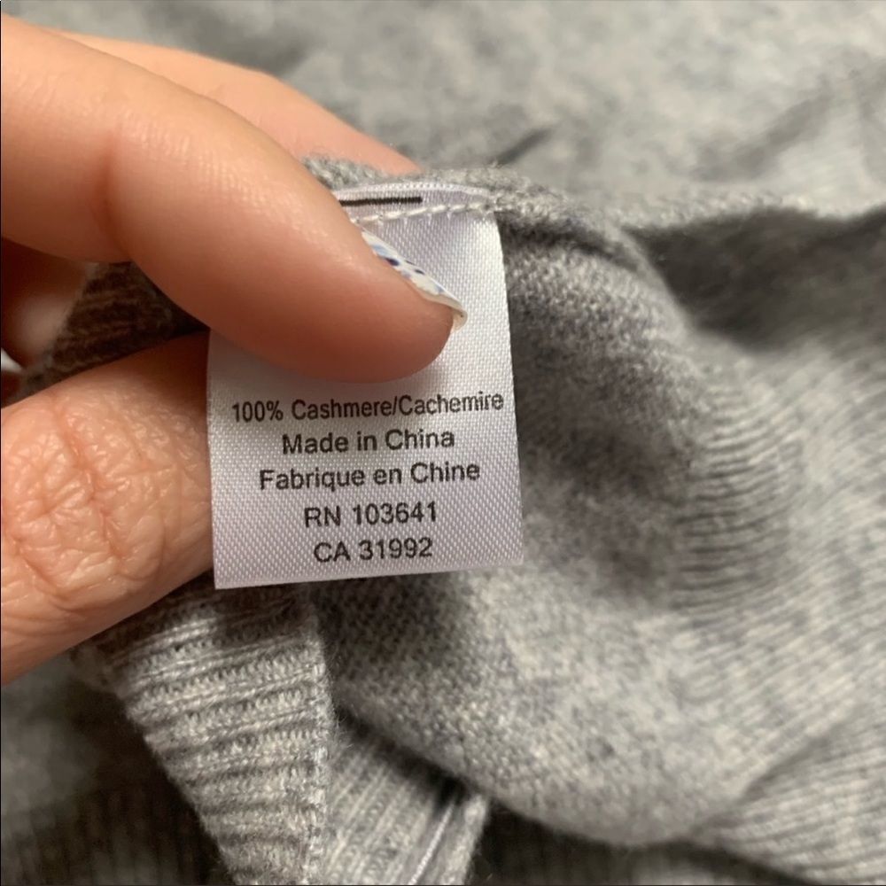 100% Cashmere Kier & J Full Zip Sweater - Picture 7 of 7